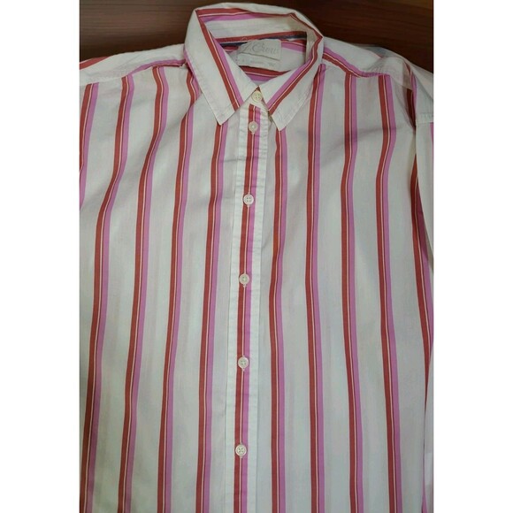 J Crew Women's Button Shirt Size 4 Pink/White Stripe Long Sleeve Lightweight... - Picture 3 of 11